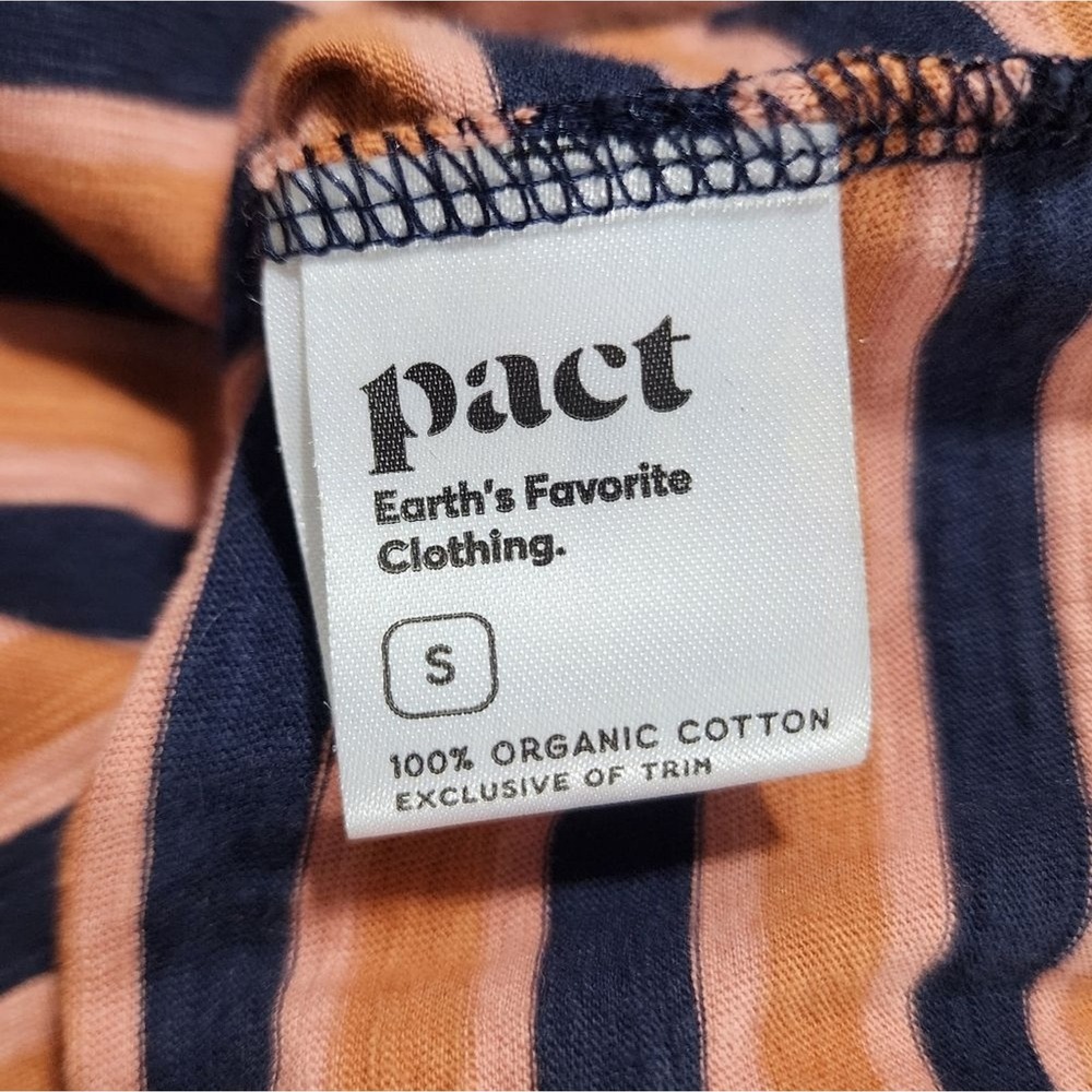 Pact stripe avery midi dress womens‎ S 100% organic cotton casual pockets comfy - Picture 7 of 11